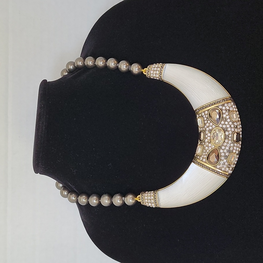 Heidi Daus "Say it with style" beaded bib drop necklace